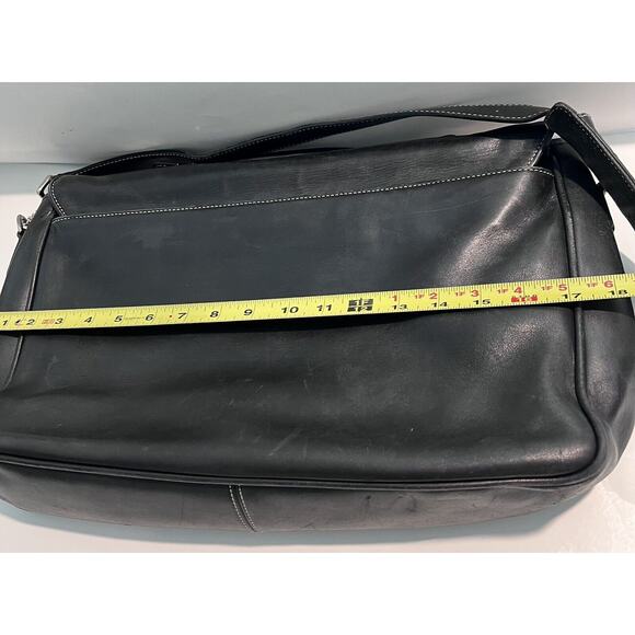 Coach Lexington, Black, Leather Briefcase/Laptop Bag, silver hardware, preowned - Picture 10 of 12